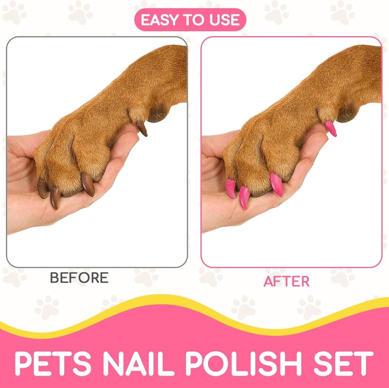 OLINGYOU Dog Nail Polish， Dog Nail Polish Pens Quick Dry-8 Colors, Pet Nail Polish Set for Dogs， DIY Dogs Puppy Nails, Dog Safe Nail Polish Non Toxic, Odorless, Easy to Apply - Image 3